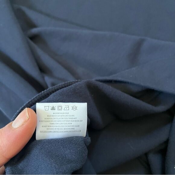 Cozy Earth Women's Ultra-Soft Bamboo Pullover Crew - Navy Large - Picture 7 of 11